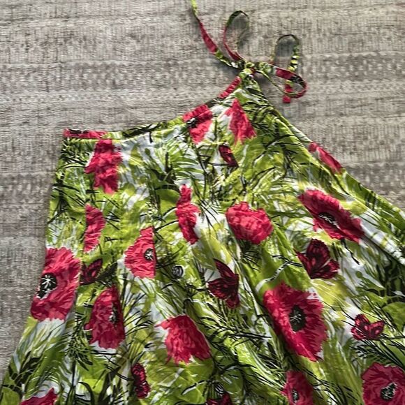 Talbots size 2P Green and pink floral and butterfly print skirt Church skirt - Picture 4 of 5